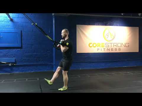 TRX Single Leg Squat with Kettlebell to TRX Squat Hops - YouTube