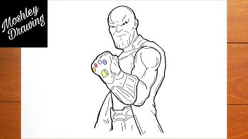 How to Draw Thanos with Infinity Gauntlet