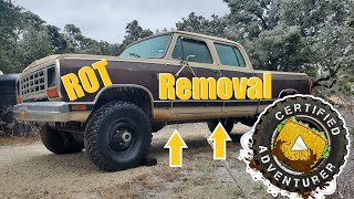 How Too IMPROPERLY Remove Rusted Floor Pans If you need a Template  First Gen Dodge Crew Cab