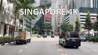 Singapore 4K  Tropical Skyline  Driving Downtown