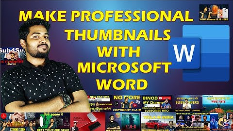 How To Make Thumbnails In Microsoft Word | Create Professional Thumbnail for YouTube | Aditya Malya