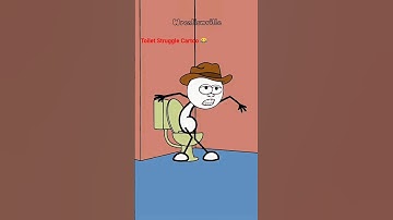 Toilet Struggle Cartoon | Funny Stickman Animation" #funny #shorts