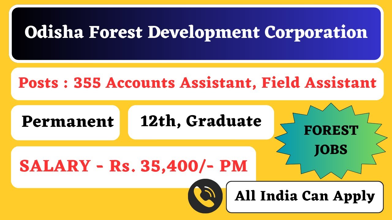 OFDC Recruitment 2023 - 355 Accounts Assistant, Assistant | NAYA ROJGAAR | DAILY JOB | CENTRAL GOVT.