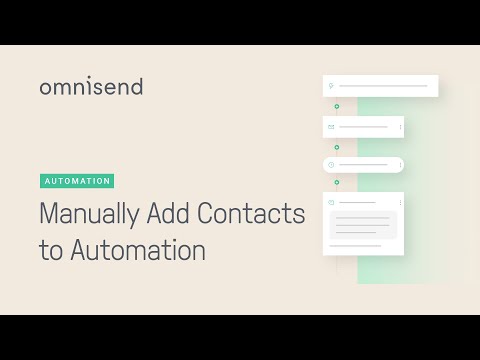 How to Manually Push Contacts into an Automation Workflow