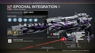 BRAND NEW HAND CANNON EPOCHAL INTEGRATION! - DESTINY 2