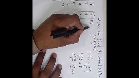 How to find mean by direct method class x maths 