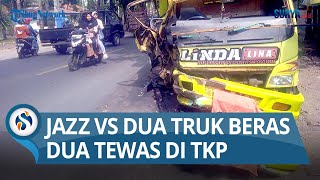 Kecelakaan Maut Mobil Honda Jazz Tabrak Truk Beras Di Jember Dua Orang Tewas Di Tkp