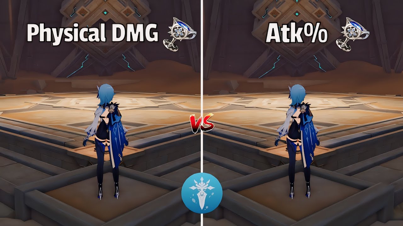 Eula Build Physical DMG Goblet vs Atk Goblet Artifacts Comparison
