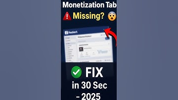 Facebook Monetization Not Showing? Fix in 30 Sec ✅ (2025) #shorts