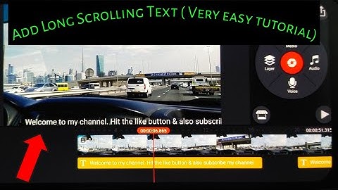 How To Add Scrolling or Moving Text In Video || Kinemaster Tutorial