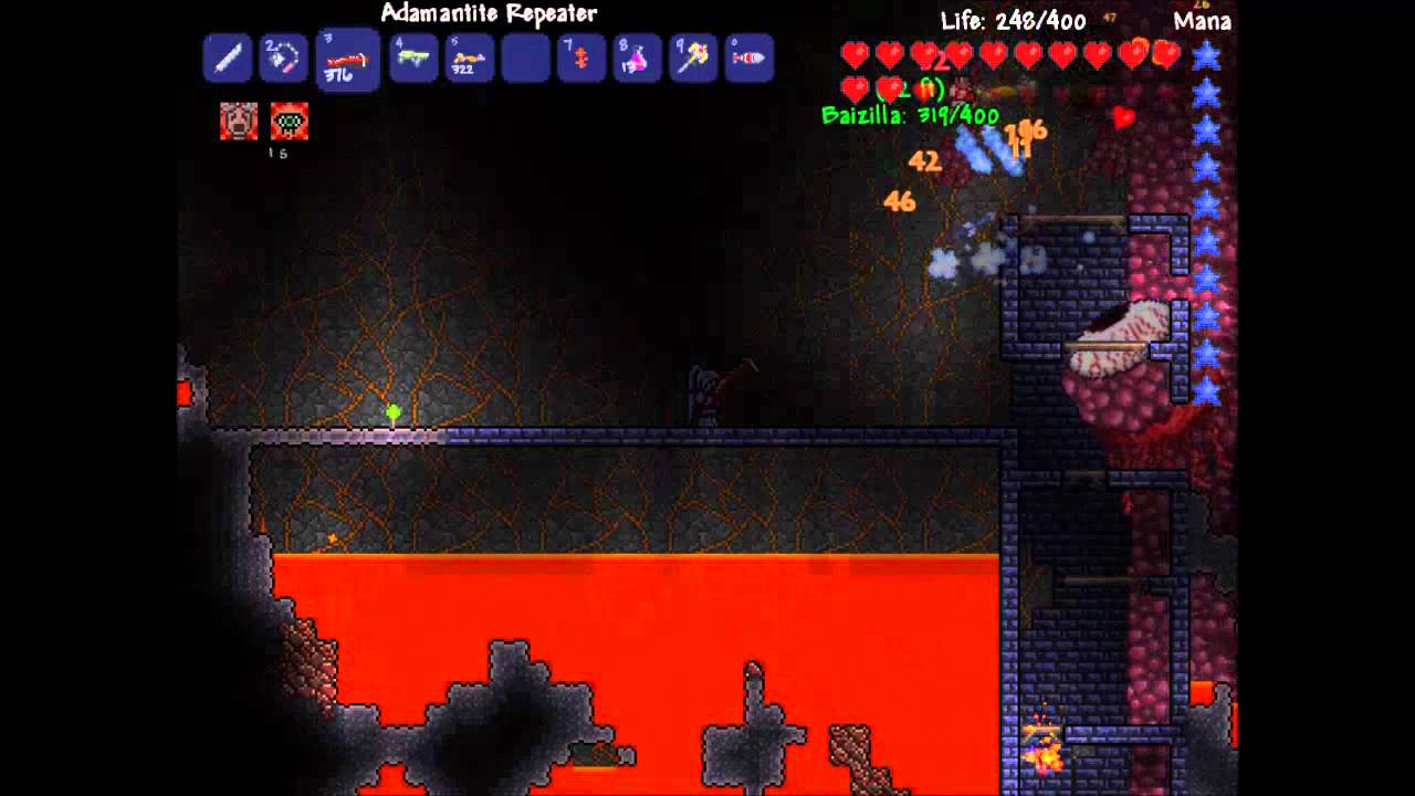 Terraria Kill Wall of Flesh in 1 minute YouTube