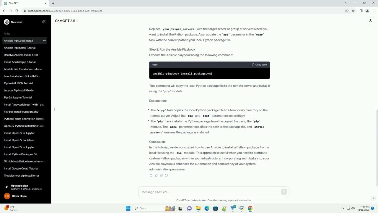 Ansible pip install local file youtube