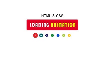Loading Screen Animation Using Only HTML CSS