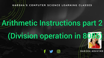 Division operation in 8086