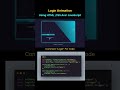 login animation HTML and CSS code #html #css #code