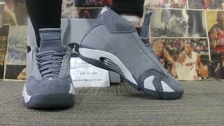 Air Jordan 14 “Flint Grey”on Feet Show