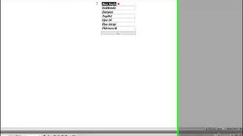 Dreamweaverda Basit Css Menü Yapımı