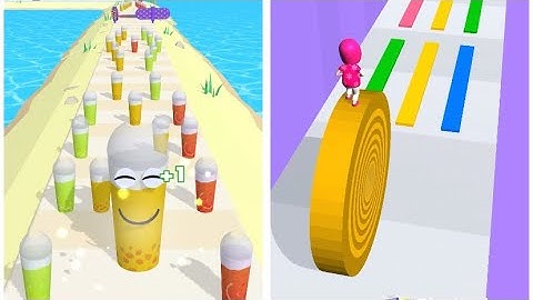 Juice Run x Layer Roll 🥤 All Levels Gameplay Android iOS