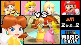 Super Mario Party ◆Peach and Daisy's Team  (All 2 vs 2 Minigames)