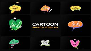 Cartoon Speech Bubbles Liquid Animation Template for Content Creators