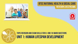 6- &amp; 10-Mark Questions in the Unit 1 Exam | BTEC National Health &amp; Social Care Revision Livestream