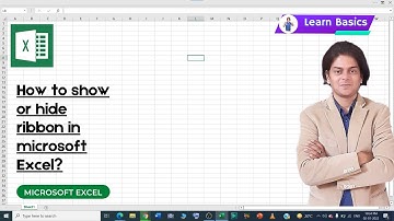 How to show or hide ribbon in Microsoft excel?