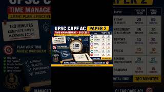 UPSC CAPF AC PAPER 2 TIME MANAGEMENT SOLUTIONS AND HOW I CRACK THE EXAM WITHOUT PROBLEM