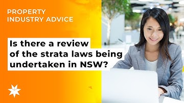 Is there a review of the strata laws being undertaken in NSW