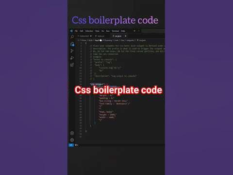 css boilerplate code. Check the description for the code👇. # ...