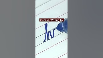 How to write small letter hv | Cursive writing a to z #cursivewriting #handwriting  #shorts