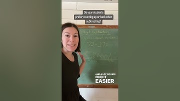 Multi Digit Subtraction strategy- counting back/forward on a number line