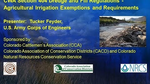 CWA Section 404 - Permits and Exemptions for Agriculture