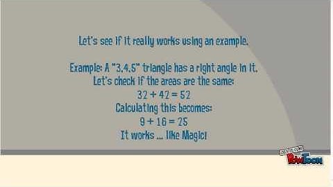 Pythagorean Theorem - MATH 112