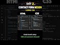 Build a website in 5 days | Day2 |Techvision26 #shorts #coding #html #css #shortvideos