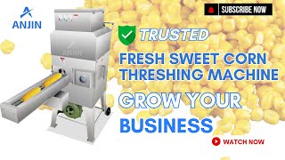 Fresh Sweet Corn Threshing Machine 🌽 | High Efficiency Corn Kernel Removing Equipment