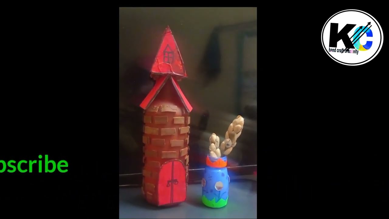 glass bottle diy decoration for bricks🤩😯