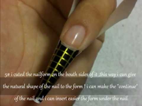 Vintage red glitter gel nails(tips)