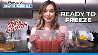 Sealing individual frozen drinks with a food sealer | PowerXL Duo NutriSealer Review by Emily