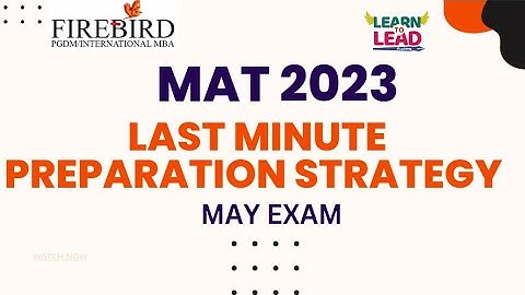 MAT 2023 | Last Minute Preparation Strategy | #mat2023 #mba2023 | Must Watch Video