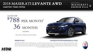 Maserati of Anaheim Hills March Offer SPS