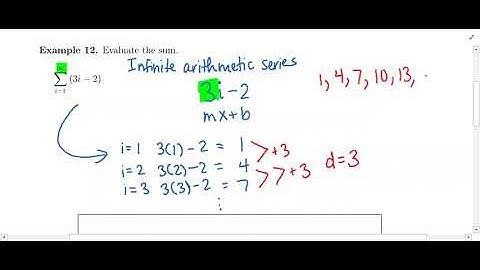 11.2 Infinite Arithmetic Series / Example 12