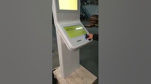 Prestop kiosk for Schiphol to skip the queue at customs.