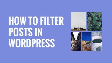 How to Filter Posts, Pages or Custom Post Types in WordPress