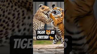 🐅VS🐆#tiger #chittah #AnimalFight  #NatureBattle #BigCats #Wildlife #Shorts #AnimalClash  #USAContent