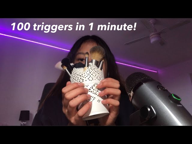 ASMR 100 triggers in 1 minute