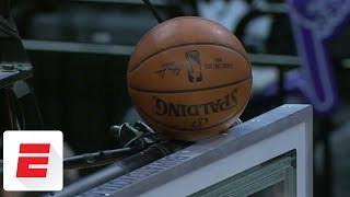 Ball Somehow Gets Stuck On Top Of Basket, And Buddy Hield Comes To Rescue With The Mop Espn