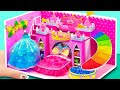 Make Most Pretty Pink Princess Castle with Elsa Dressmaking Recipe | DIY Miniature Cardboard House