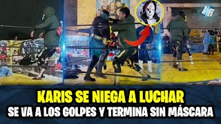 KARIS LA MOMIA JR SE NIEGA A LUCHAR Y SE VA A LOS G0LP3S CON OTRO LUCHADOR ACTO ANTI-PROFESIONAL