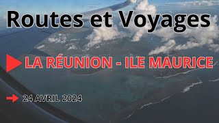 From Reunion to Maurice Avril 2024  en 4K - Flight Report - Survol des lacs de l'île Maurice