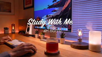 4-Hour Study with Me / Pomodoro Timer 60-10 / Lo-Fi Relaxing Music / Day 136